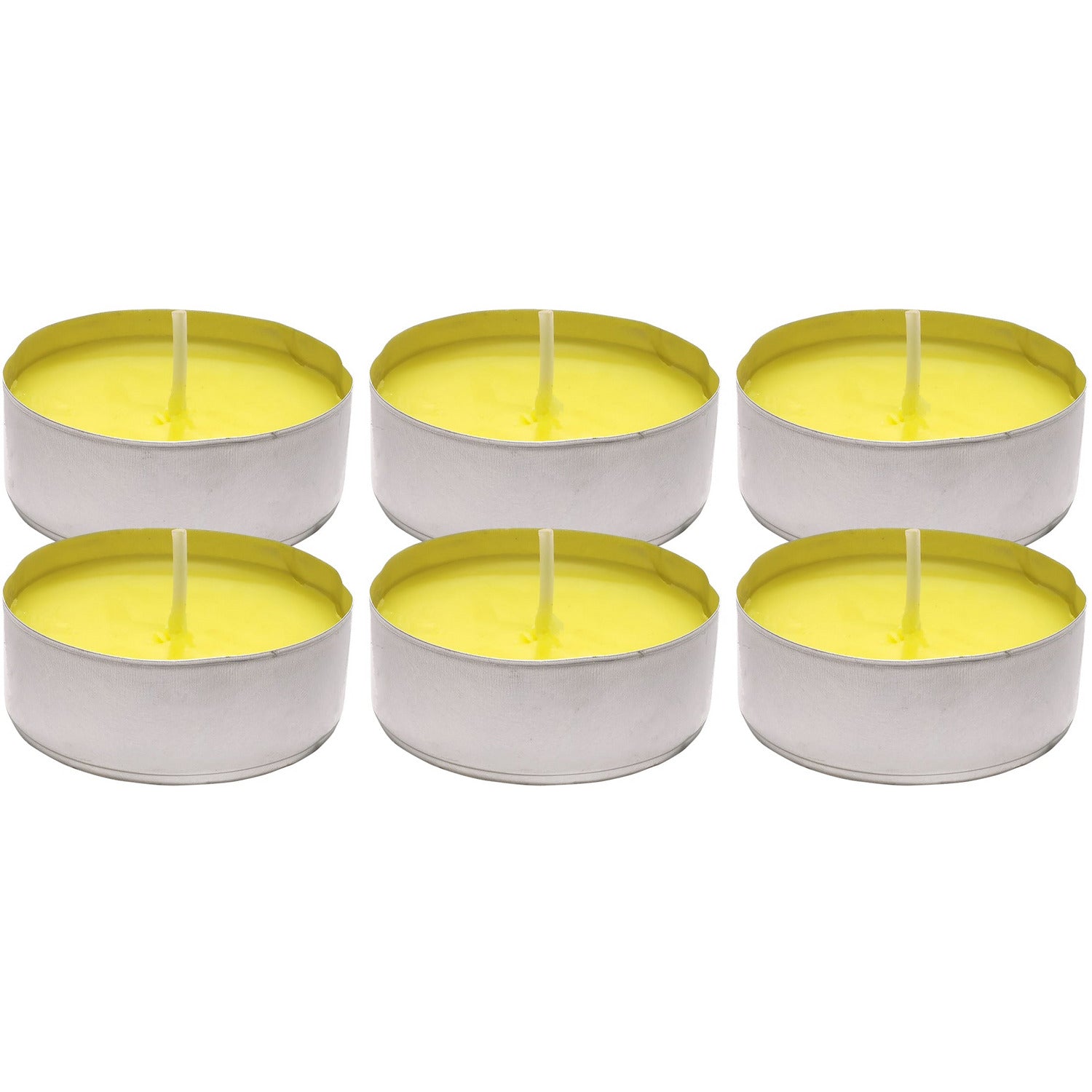 CITRONÈ - Citronella Maxi T-light in alluminio diametro 6 cm - set 6 pezzi